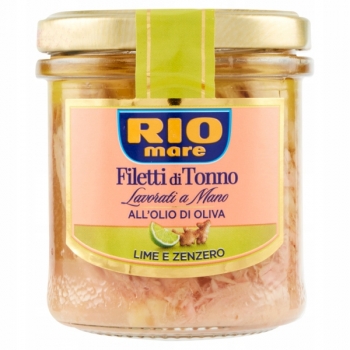 RIO MARE tuńczyk filety w oliwie z limonką i imbir