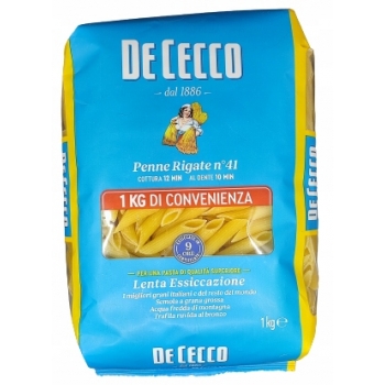 DE CECCO włoski makaron Penne Rigate No41 - 1kg