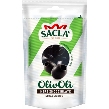 SACLA OlivOli czarne oliwki drylowane 75g