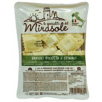 MIRASOLE Włoskie ravioli ricotta i szpinak 200g