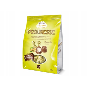 CRISPO Praliny z nadzieniem mleczno pistacjowym i chrupkami 250g