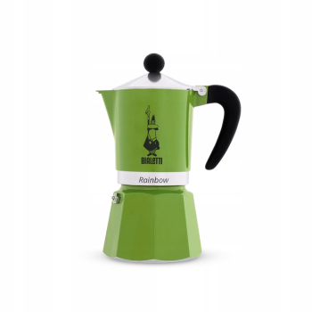 BIALETTI włoska kawiarka RAINBOW zielona