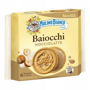 Mulino Bianco Baiocchi NOCCIOLATTE włoskie ciasteczka orzechowe 168g